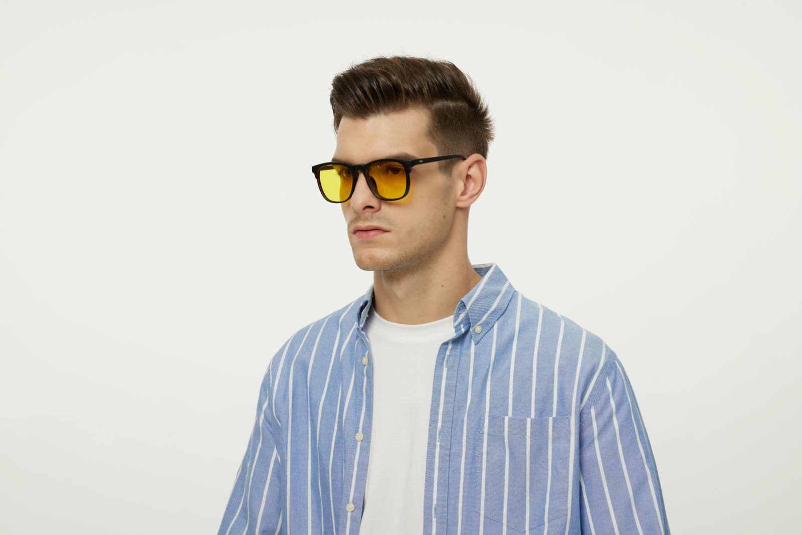Kaleido Amber Classic — matte olive frame with amber mirror lens